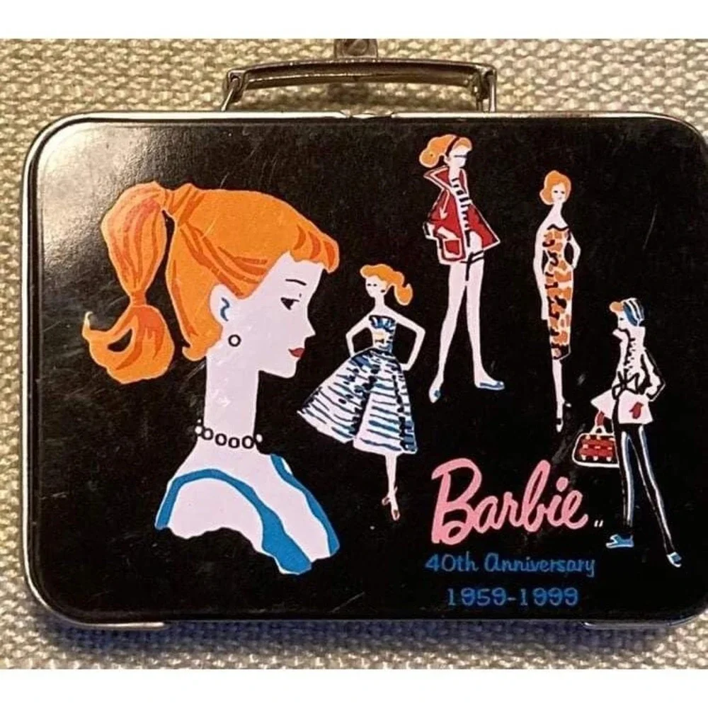 Vintage Barbie 40th Anniversary Mini Tin Lunch Box 1997 Hallmark Mattel 1959-99